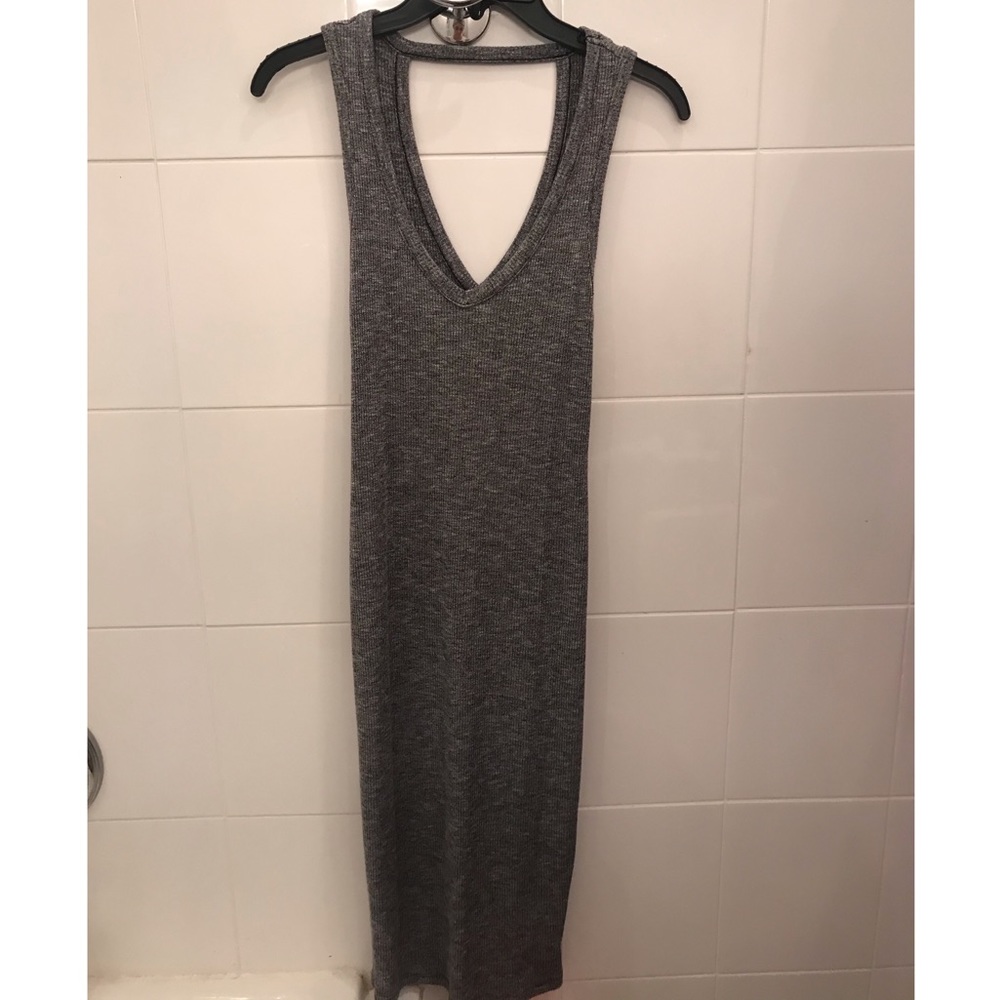Gray midi dress